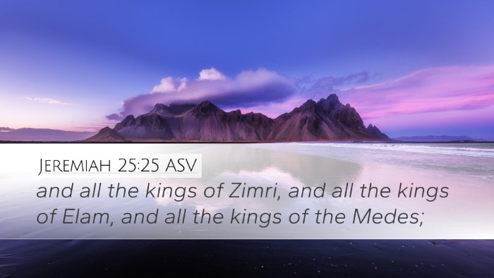 Jeremiah 25:25 ASV Bible Verse Image