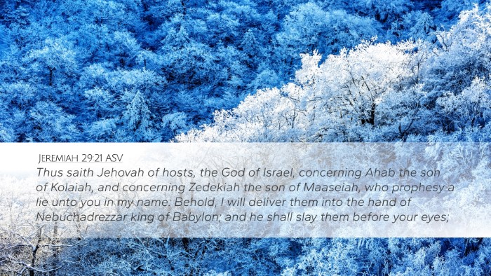 Jeremiah 29:21 ASV Bible Verse Image
