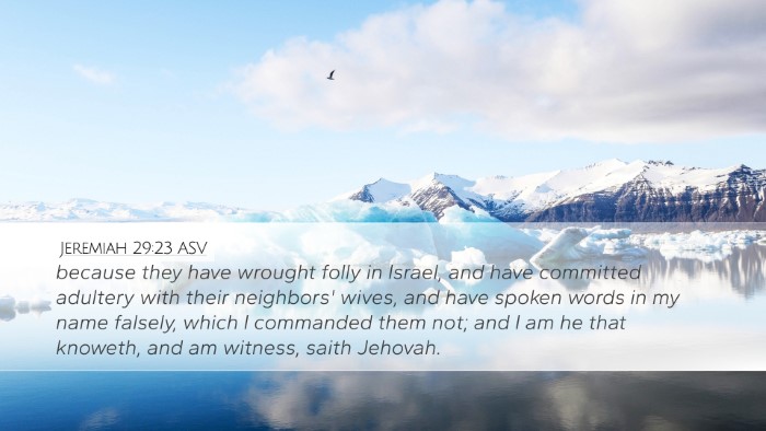 Jeremiah 29:23 ASV Bible Verse Image