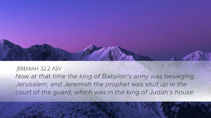 Jeremiah 32:2 ASV Bible Verse Image