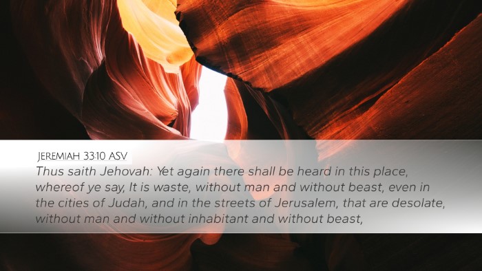 Jeremiah 33:10 ASV Bible Verse Image