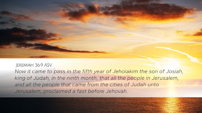 Jeremiah 36:9 ASV Bible Verse Image