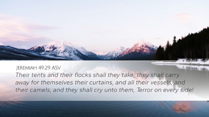 Jeremiah 49:29 ASV Bible Verse Image