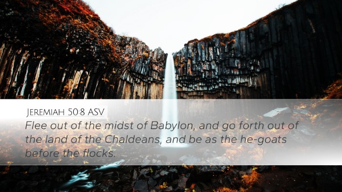 Jeremiah 50:8 ASV Bible Verse Image