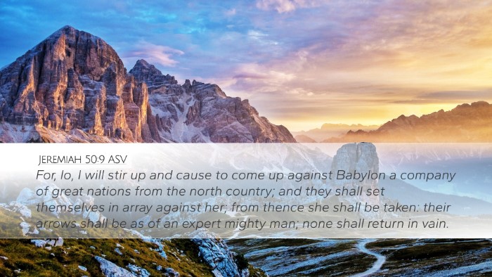 Jeremiah 50:9 ASV Bible Verse Image