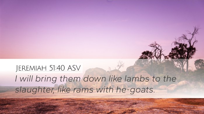 Jeremiah 51:40 ASV Bible Verse Image