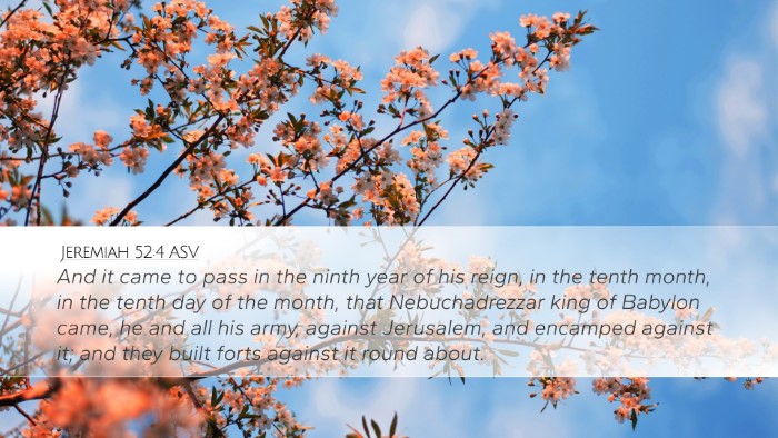 Jeremiah 52:4 ASV Bible Verse Image