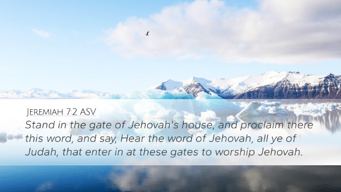 Jeremiah 7:2 ASV Bible Verse Image