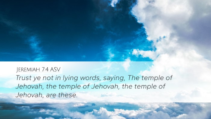 Jeremiah 7:4 ASV Bible Verse Image