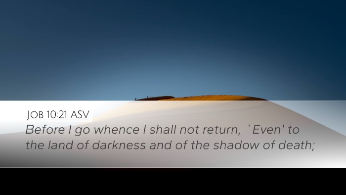 Job 10:21 ASV Bible Verse Image