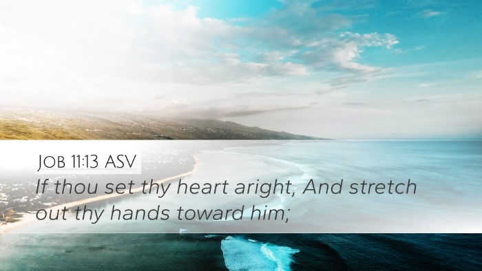 Job 11:13 ASV Bible Verse Image