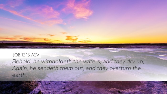 Job 12:15 ASV Bible Verse Image