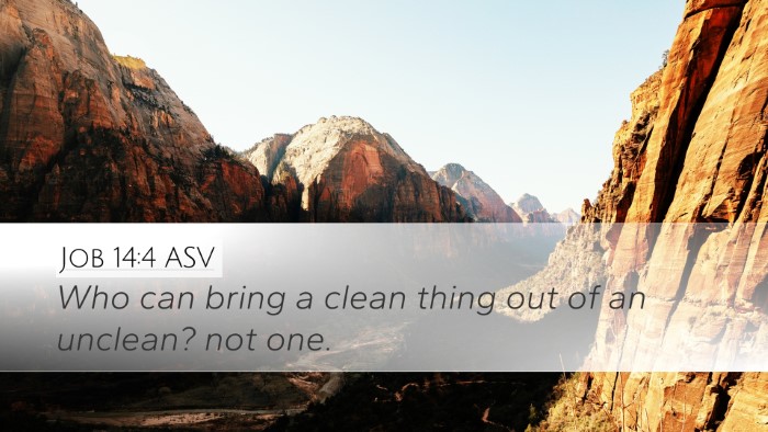 Job 14:4 ASV Bible Verse Image