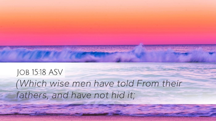 Job 15:18 ASV Bible Verse Image
