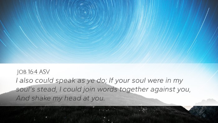 Job 16:4 ASV Bible Verse Image