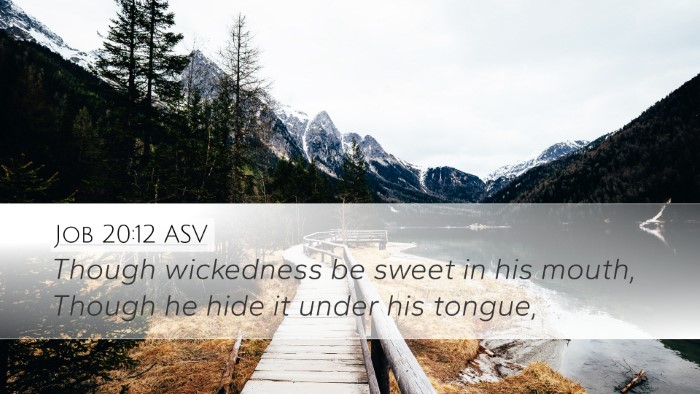 Job 20:12 ASV Bible Verse Image