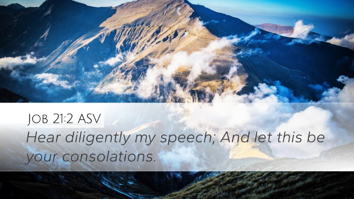 Job 21:2 ASV Bible Verse Image