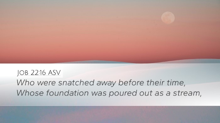 Job 22:16 ASV Bible Verse Image