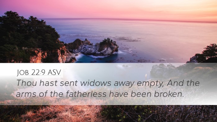 Job 22:9 ASV Bible Verse Image