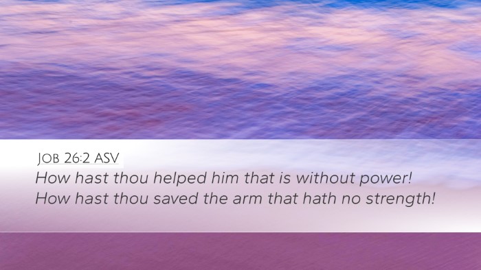 Job 26:2 ASV Bible Verse Image