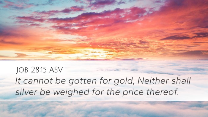 Job 28:15 ASV Bible Verse Image