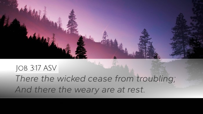 Job 3:17 ASV Bible Verse Image