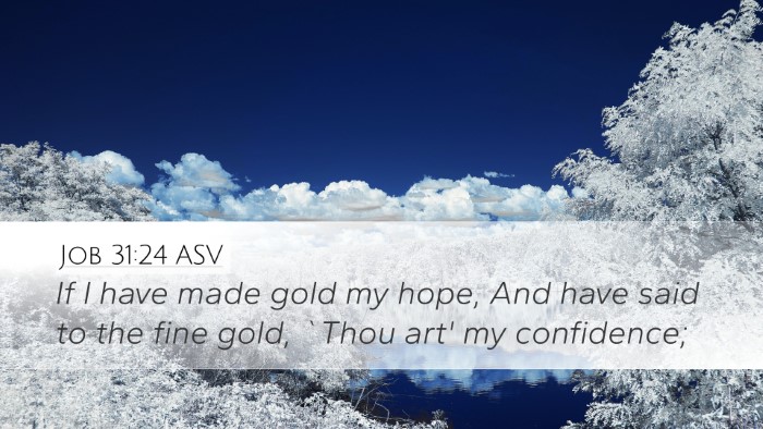 Job 31:24 ASV Bible Verse Image