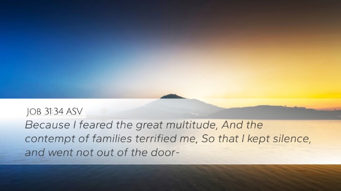 Job 31:34 ASV Bible Verse Image