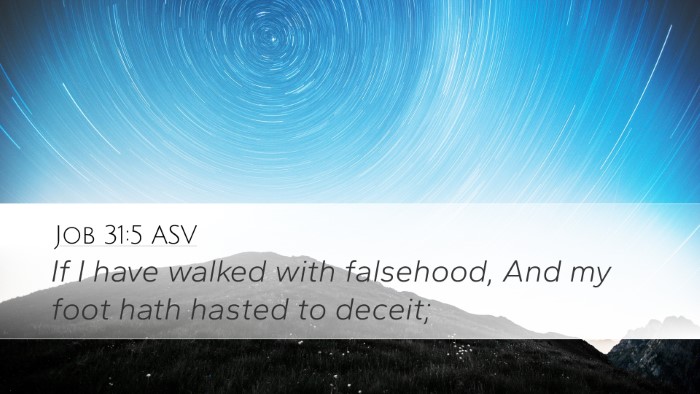 Job 31:5 ASV Bible Verse Image