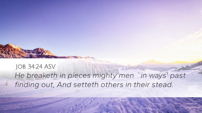 Job 34:24 ASV Bible Verse Image