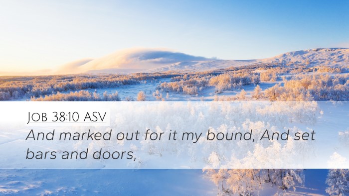 Job 38:10 ASV Bible Verse Image