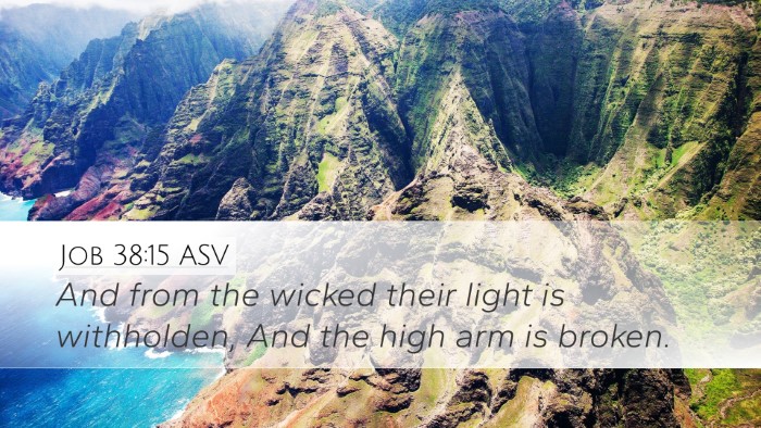 Job 38:15 ASV Bible Verse Image