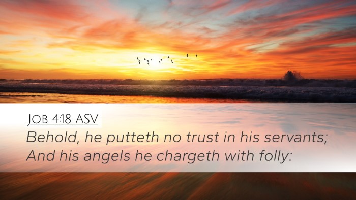 Job 4:18 ASV Bible Verse Image