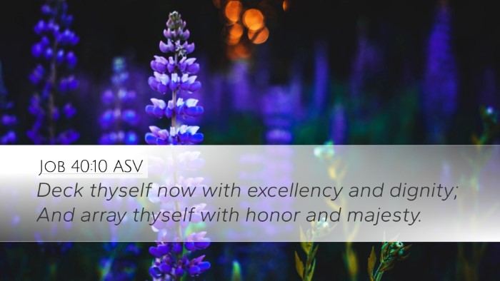 Job 40:10 ASV Bible Verse Image