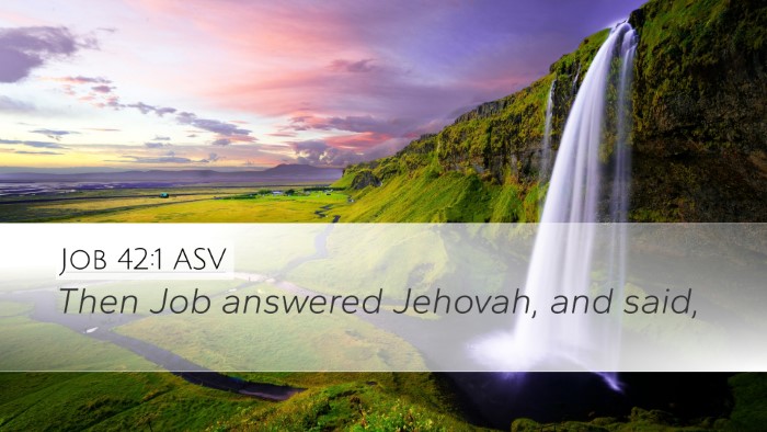 Job 42:1 ASV Desktop Wallpaper - Then Job answered Jehovah, and - Desktop Bible Verse Wallpaper
