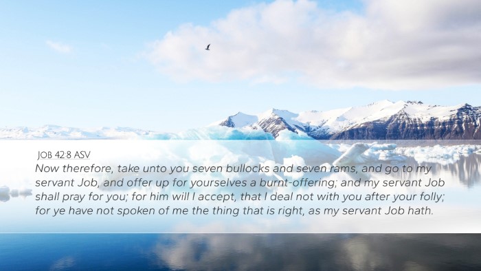 Job 42:8 ASV Bible Verse Image