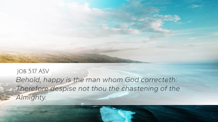 Job 5:17 ASV Bible Verse Image