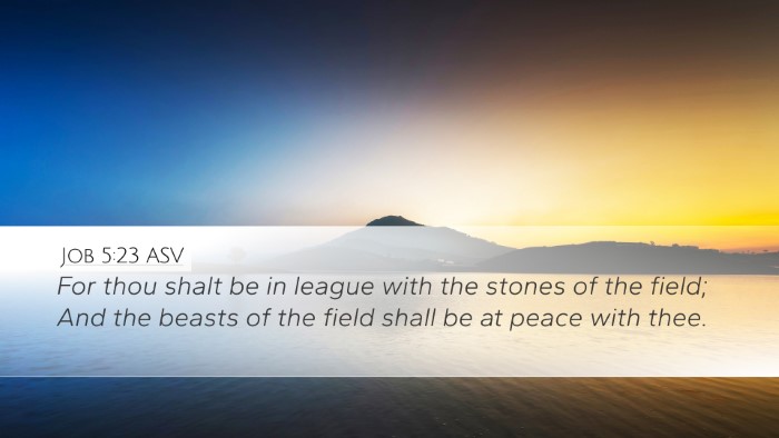 Job 5:23 ASV Bible Verse Image