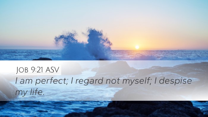 Job 9:21 ASV Bible Verse Image