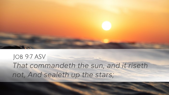 Job 9:7 ASV Bible Verse Image