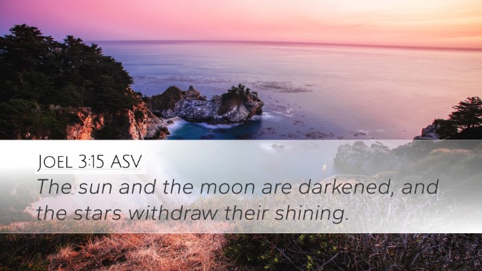 Joel 3:15 ASV Bible Verse Image