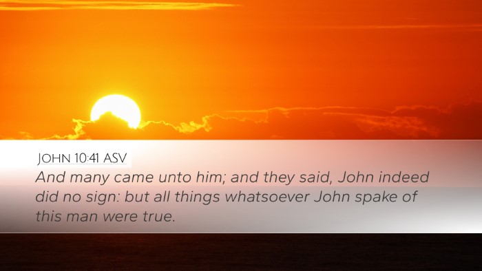 John 10:41 ASV Desktop Wallpaper - And many came unto him; and they said, John - Desktop Bible Verse Wallpaper