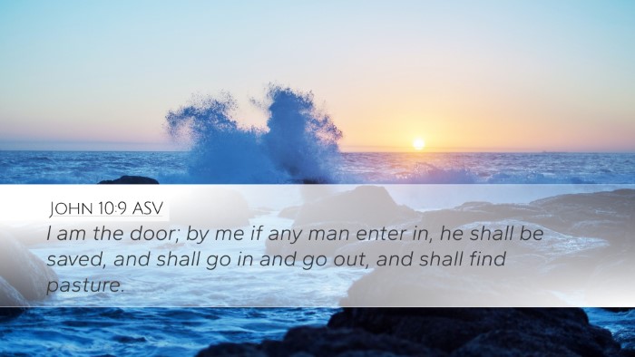 John 10:9 ASV Bible Verse Image