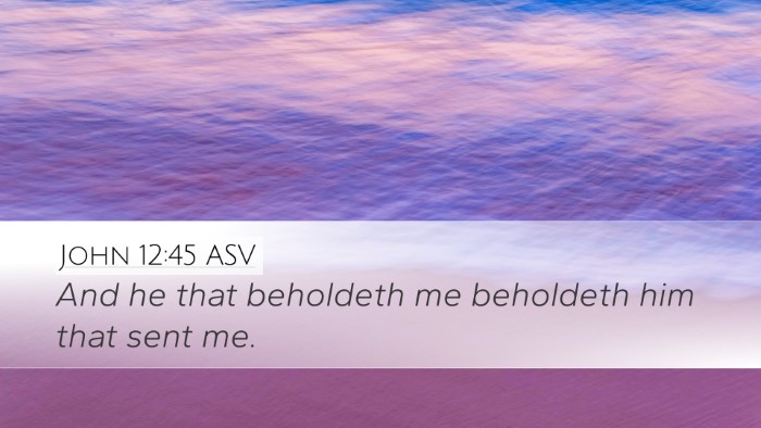 John 12:45 ASV Bible Verse Image