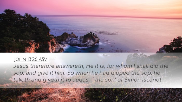 John 13:26 ASV Bible Verse Image