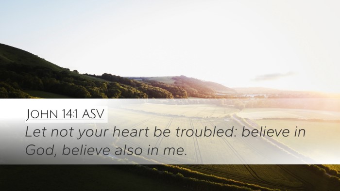 John 14:1 ASV Desktop Wallpaper - Let not your heart be troubled: believe in God, - Desktop Bible Verse Wallpaper