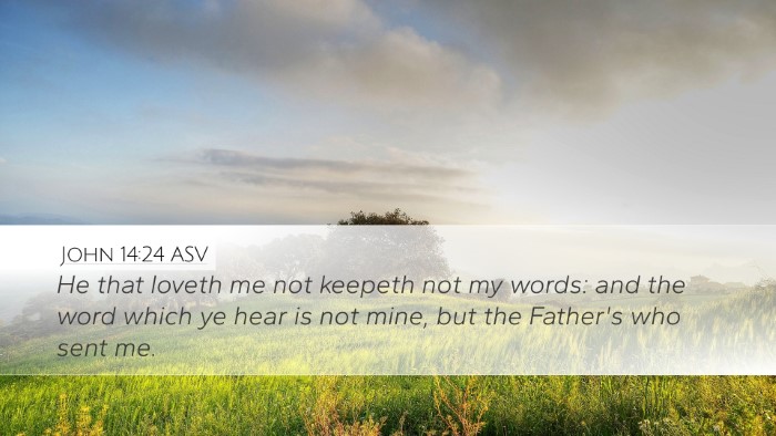 John 14:24 ASV Bible Verse Image