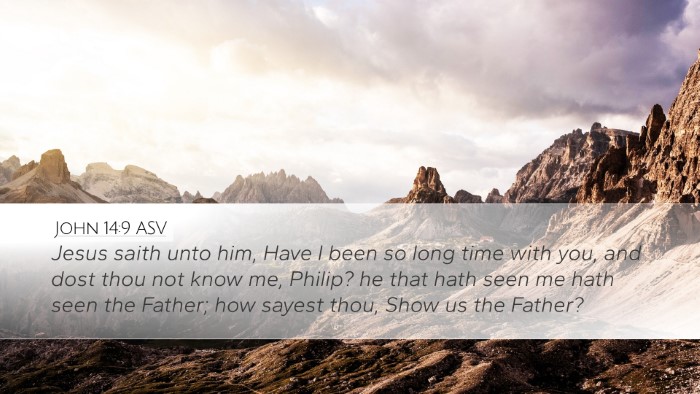 John 14:9 ASV Bible Verse Image