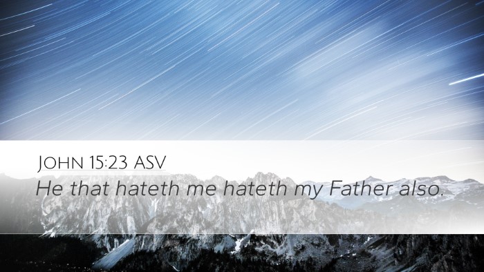John 15:23 ASV Bible Verse Image