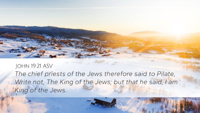 John 19:21 ASV Bible Verse Image
